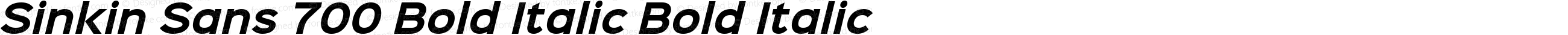 Sinkin Sans 700 Bold Italic Bold Italic