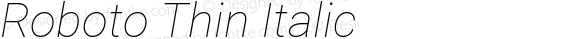 Roboto Thin Italic