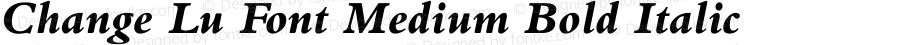 Change Lu Font Extra Bold Italic