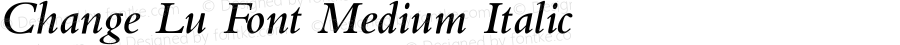 Change Lu Font Semi Bold Italic