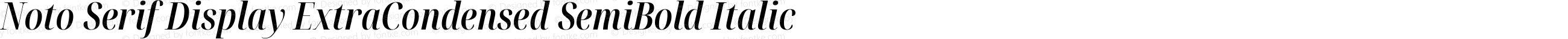 Noto Serif Display ExtraCondensed SemiBold Italic