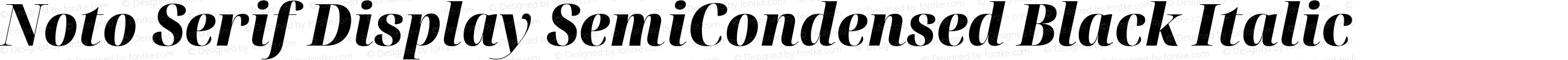 Noto Serif Display SemiCondensed Black Italic