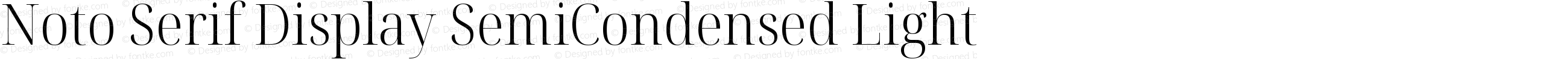 Noto Serif Display SemiCondensed Light