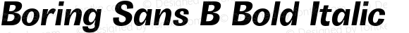 Boring Sans B Bold Italic