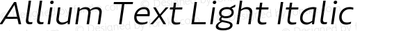 Allium Text Light Italic