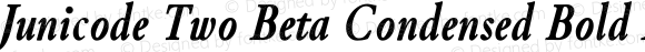 Junicode Two Beta Condensed Bold Italic