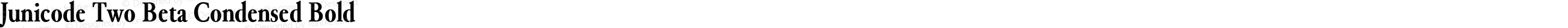 Junicode Two Beta Condensed Bold
