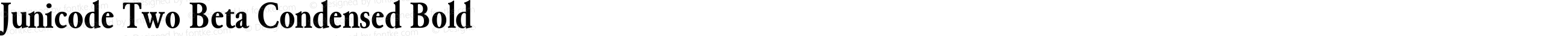 Junicode Two Beta Condensed Bold