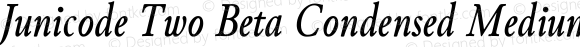Junicode Two Beta Condensed Medium Italic