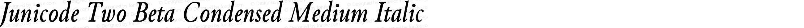 Junicode Two Beta Condensed Medium Italic