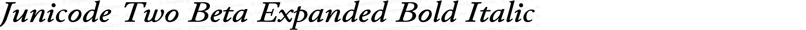 Junicode Two Beta Expanded Bold Italic