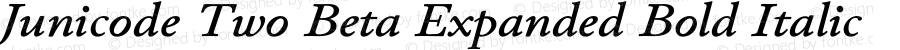 Junicode Two Beta Expanded Bold Italic