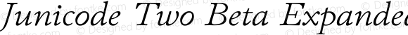 Junicode Two Beta Expanded Italic