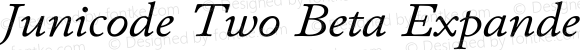 Junicode Two Beta Expanded Medium Italic