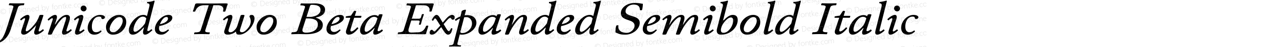 Junicode Two Beta Expanded Semibold Italic