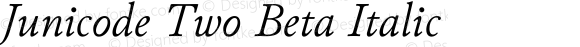 Junicode Two Beta Italic