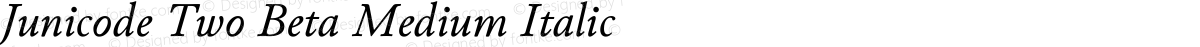Junicode Two Beta Medium Italic