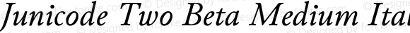 Junicode Two Beta Medium Italic