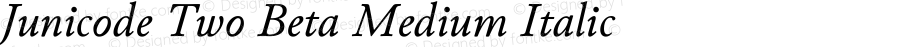 Junicode Two Beta Medium Italic