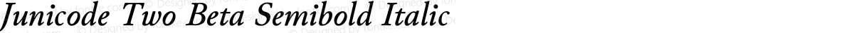 Junicode Two Beta Semibold Italic