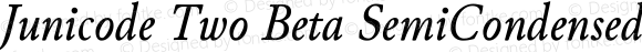 Junicode Two Beta SemiCondensed Medium Italic
