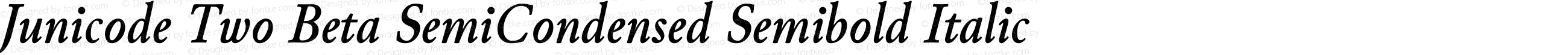 Junicode Two Beta SemiCondensed Semibold Italic