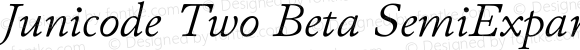 Junicode Two Beta SemiExpanded Italic