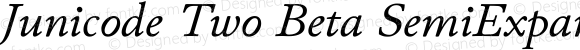 Junicode Two Beta SemiExpanded Medium Italic