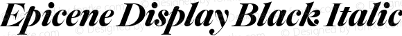 Epicene Display Black Italic