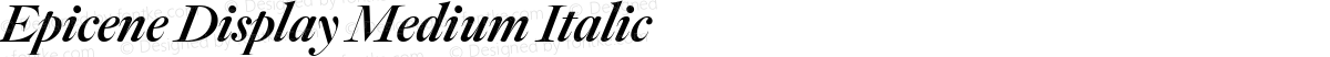 Epicene Display Medium Italic