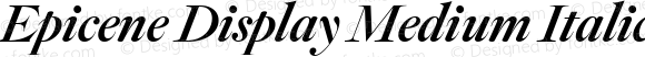 Epicene Display Medium Italic