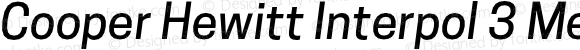 Cooper Hewitt Interpol 3 MediumItalic