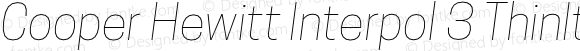 Cooper Hewitt Interpol 3 ThinItalic