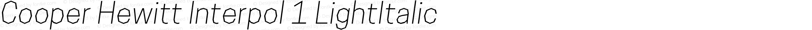 Cooper Hewitt Interpol 1 LightItalic