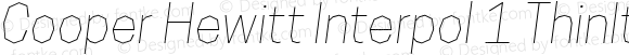 Cooper Hewitt Interpol 1 ThinItalic