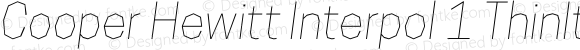 Cooper Hewitt Interpol 1 ThinItalic