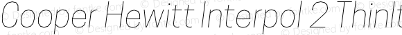 Cooper Hewitt Interpol 2 ThinItalic