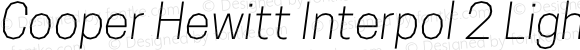 Cooper Hewitt Interpol 2 LightItalic