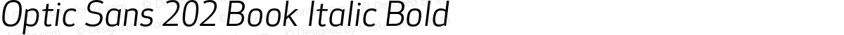 Optic Sans 202 Book Italic Bold
