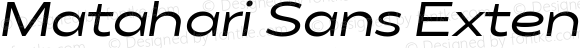 Matahari Sans Extended Semi Bold Oblique