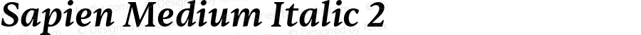 Sapien Medium Italic 2