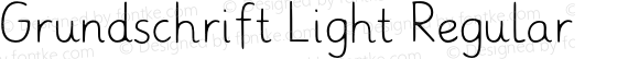 Grundschrift Light Regular