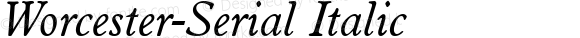 Worcester-Serial Italic