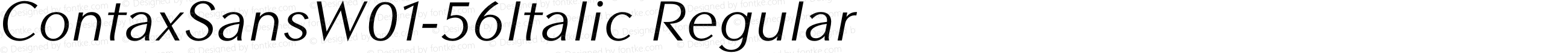 Contax Sans W01 56 Italic