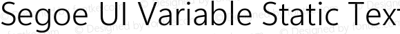 Segoe UI Variable Static Text Semilight