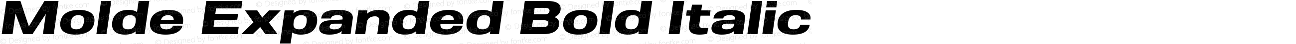 Molde Expanded Bold Italic