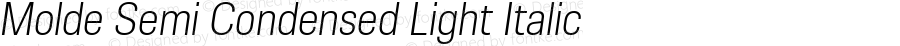 Molde Semi Condensed Light Italic