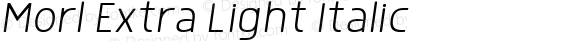 Morl Extra Light Italic