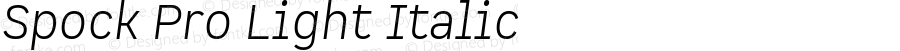 Spock Pro Light Italic