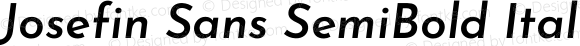 Josefin Sans SemiBold Italic